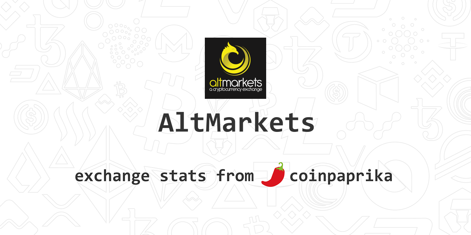 Altmarkets trade volume and market listings | CoinMarketCap