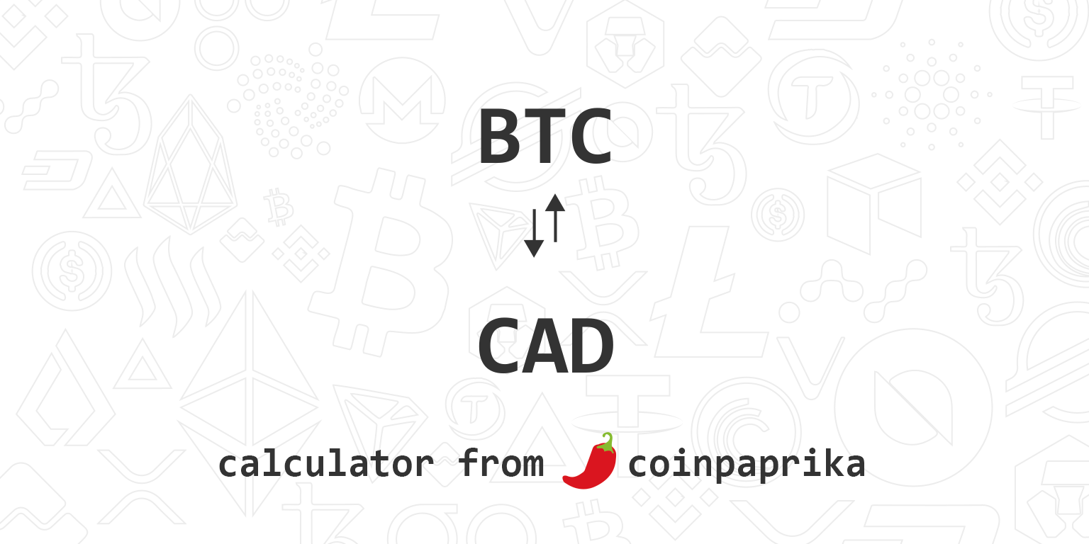 Convert BTC to CAD