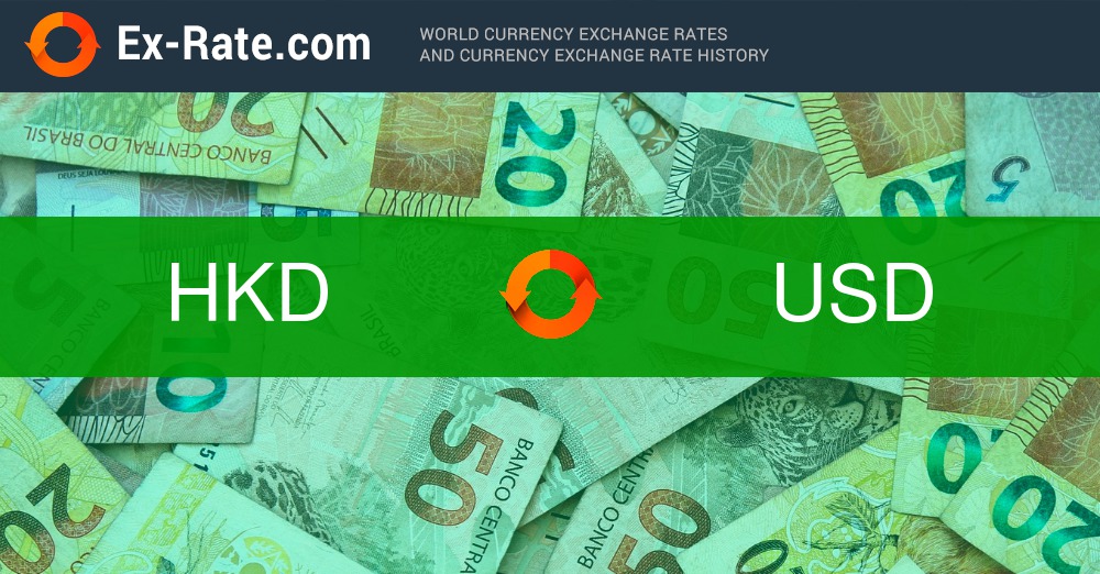 US dollar to Hong Kong Dollar (USD to HKD) exchange rate, chart