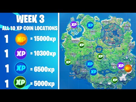 Every Week 9 XP Coin Location in Fortnite Season 4