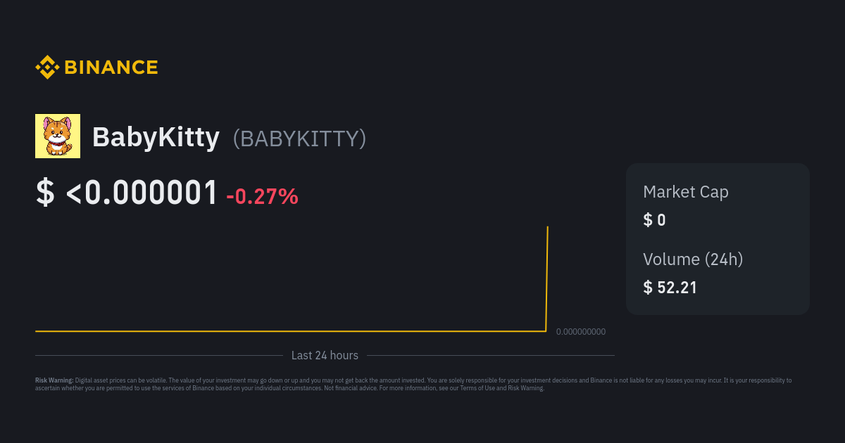 BabyKitty V2 price - BabyKitty to USD price chart & market cap | CoinBrain