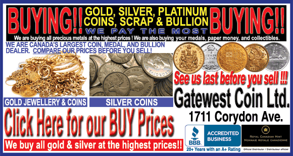 Manitoba | Coin World - Find a coin, bullion, medal, and paper money dealer