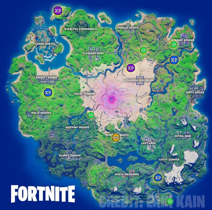 Fortnite Chapter 2 Season 4: Week 6 XP Coin Locations And Guide