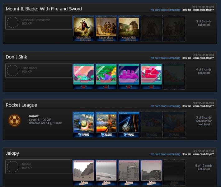 [Q] The cheapest way to level up :: Steam Trading Cards Group