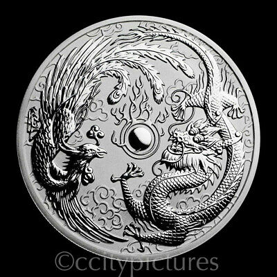 1 oz Australia Dragon and Phoenix Silver Coin BU – Australian Silver