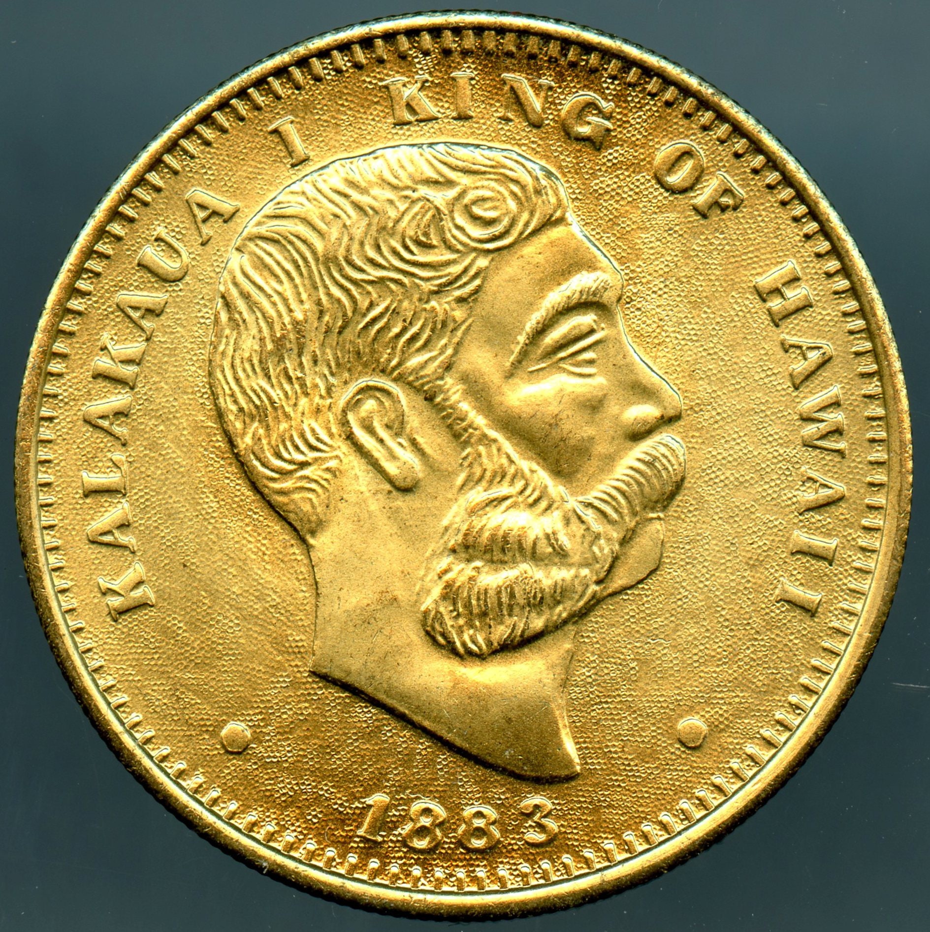 Coin Hawai 1/4 Dollar King Kalakaua I - Arms - 