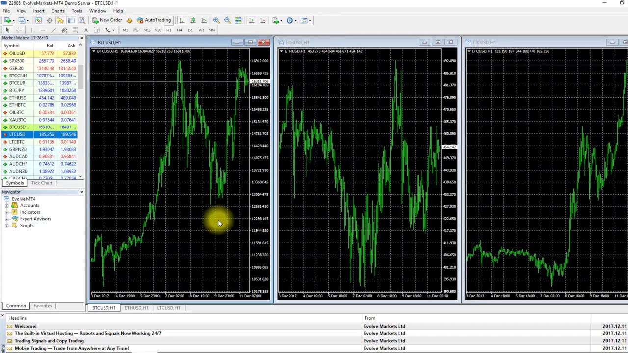 BTCUSD live rate and trading chart for MetaTrader 5 — Octa