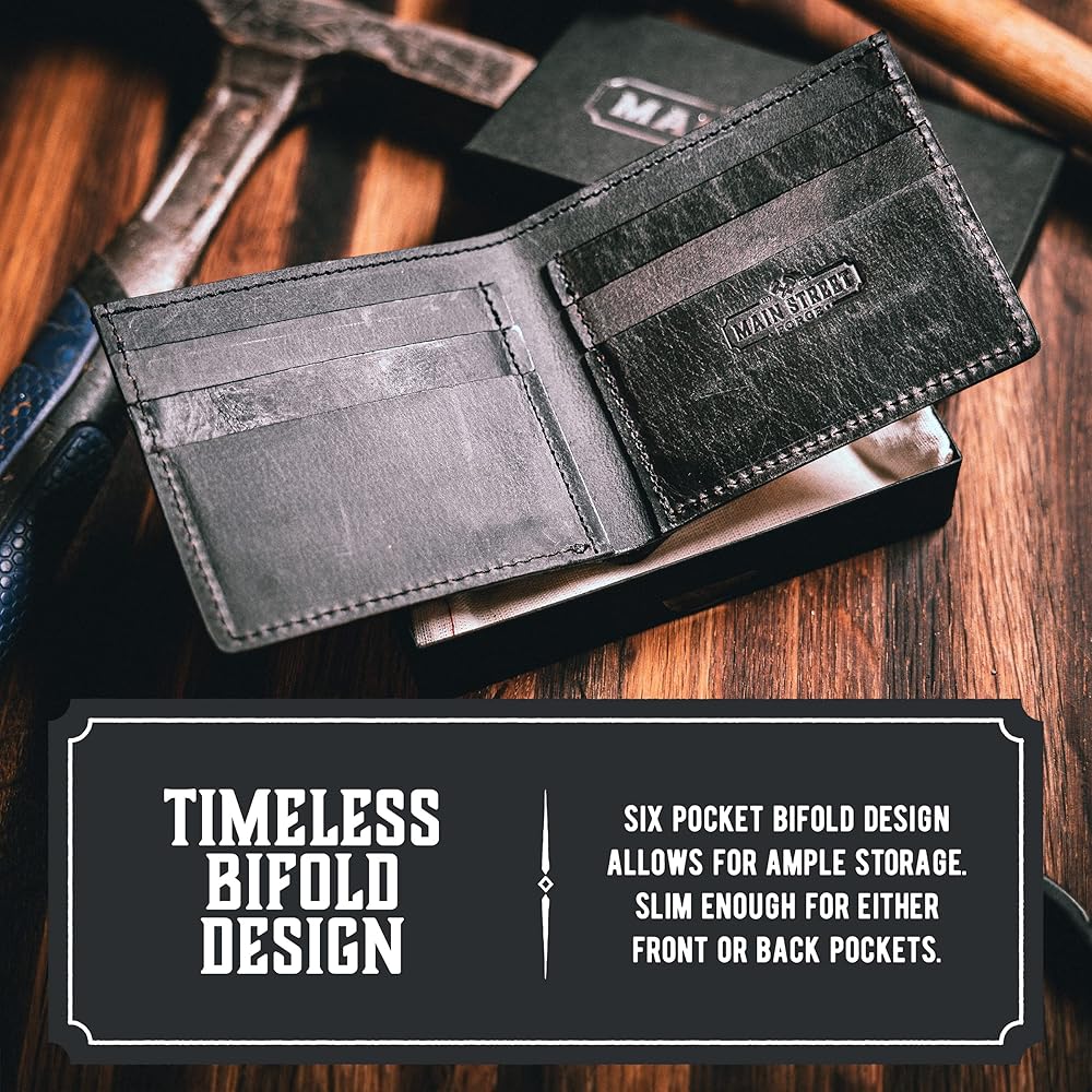 Trifold Leather Wallet - Main Street Forge