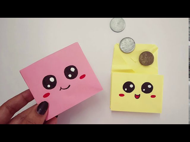 DIY Cute Paper Coin Purse | How to Make an Easy Paper Purse | Origami Paper Wallet | Paper Craft