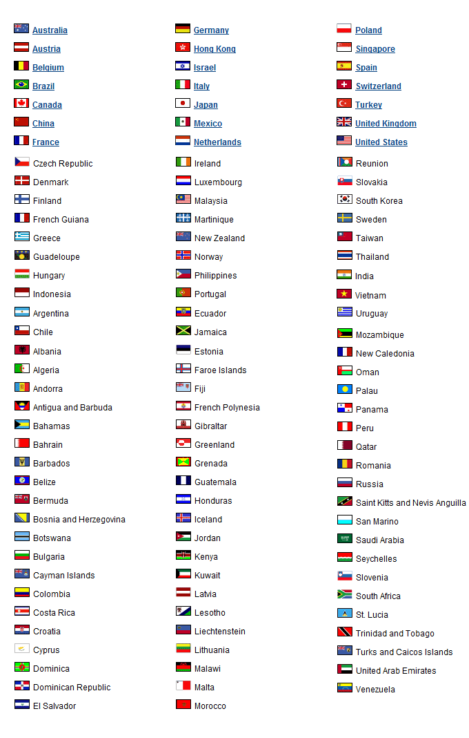 PayPal Global | List of Countries and Currencies | PayPal US
