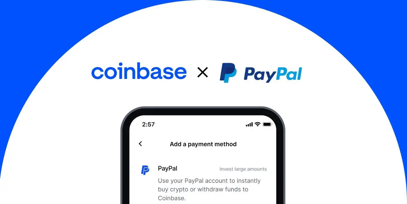 Coinbase now lets US users pay for cryptocurrency through a PayPal account