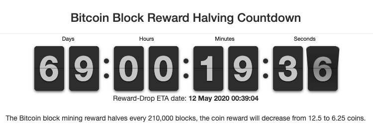 Bitcoin Halving Countdown (Live) | Newhedge