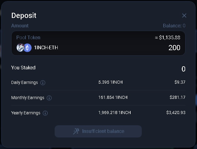 dApp 1inch - DeFi / DEX aggregator on Ethereum, Binance Smart Chain, Optimism, Polygon, Arbitrum