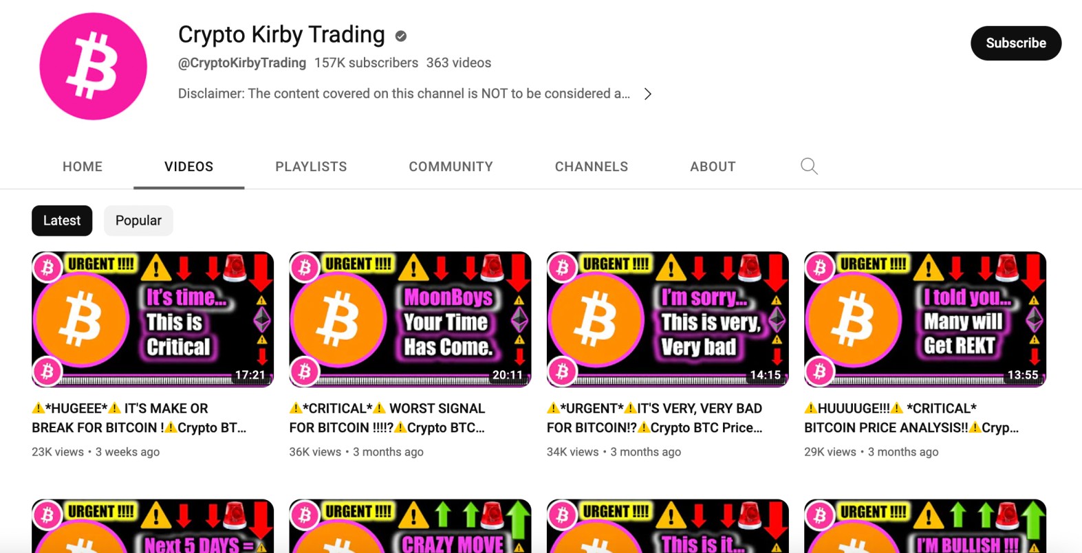 Crypto Kirby Trading: YouTube Channel Review