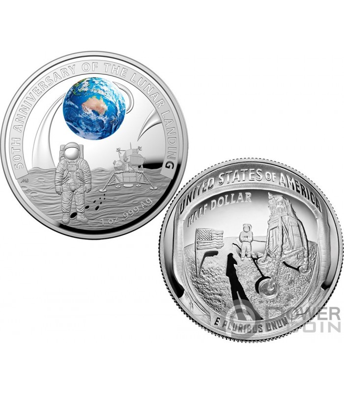 50th Anniversary of the Moon Landing 1 oz Silver - bitcoinhelp.fun