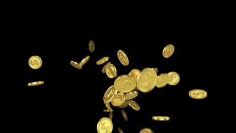 Magical Sparkling Gold Coins Free Stock Video Footage Download Clips