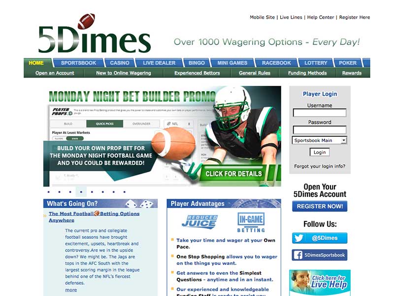 5Dimes Review | 5 Dimes Sportsbook Legal Info For U.S. Players