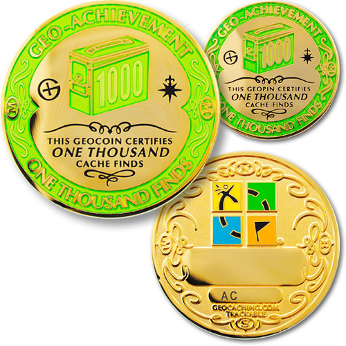Personalized geocoins with your own logo and text