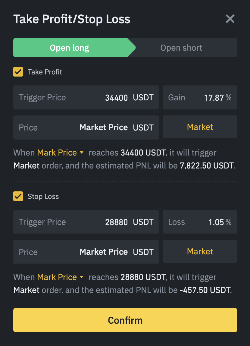 Binance Trailing Stop Order