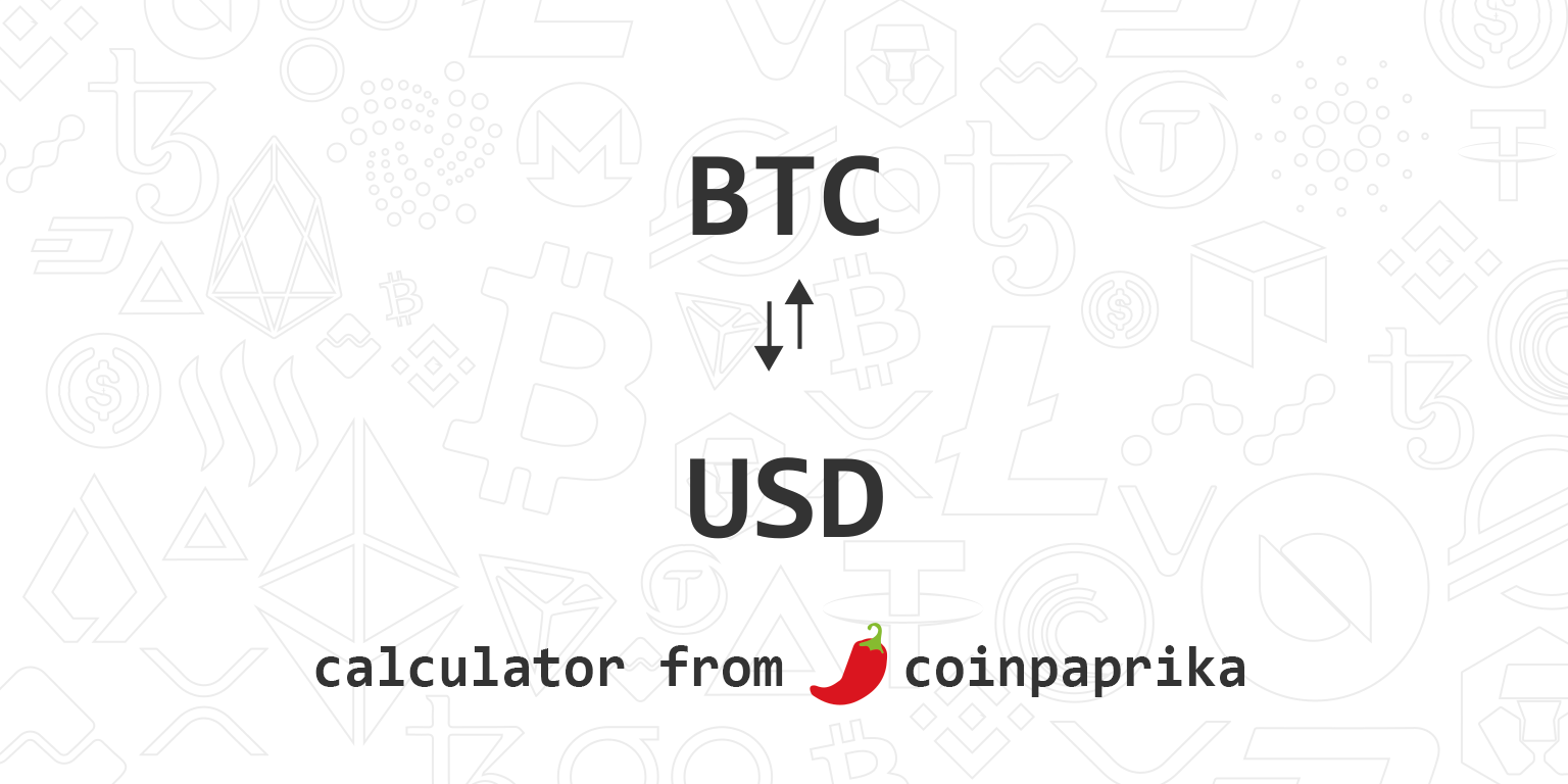 USD to BTC Converter | US Dollar to Bitcoin Exchange Rates