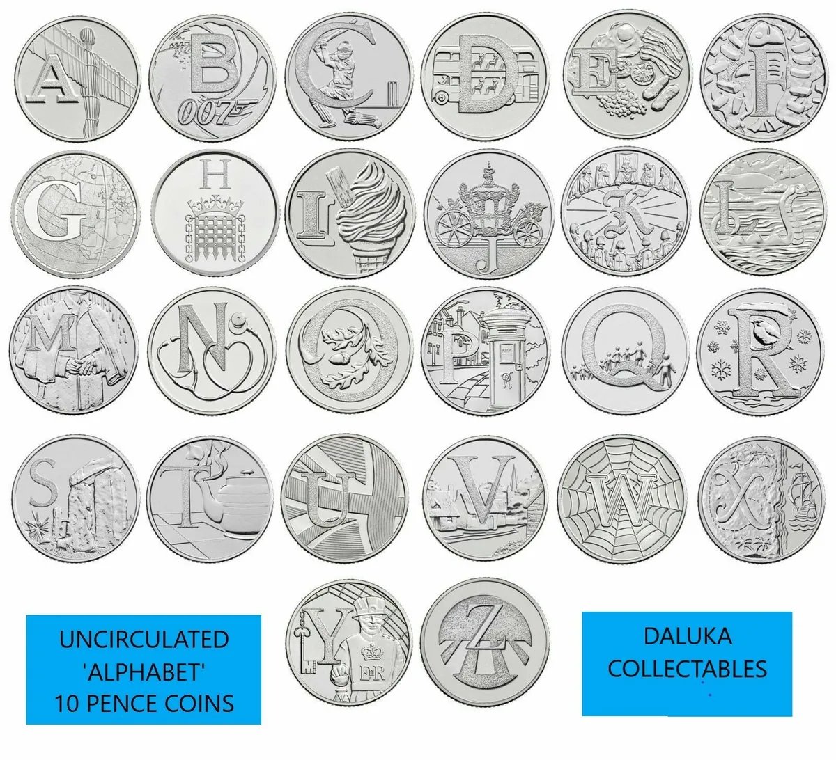 Info about the A-Z of Great Britain 10p Coins - Change Checker