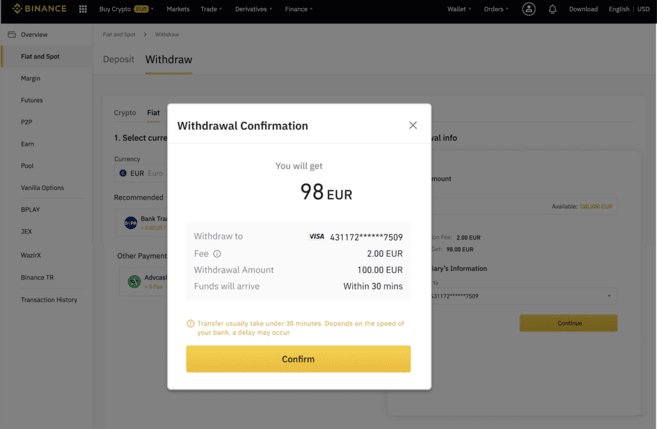 Check How to Convert Bitcoin to Cash on Binance P2P in 