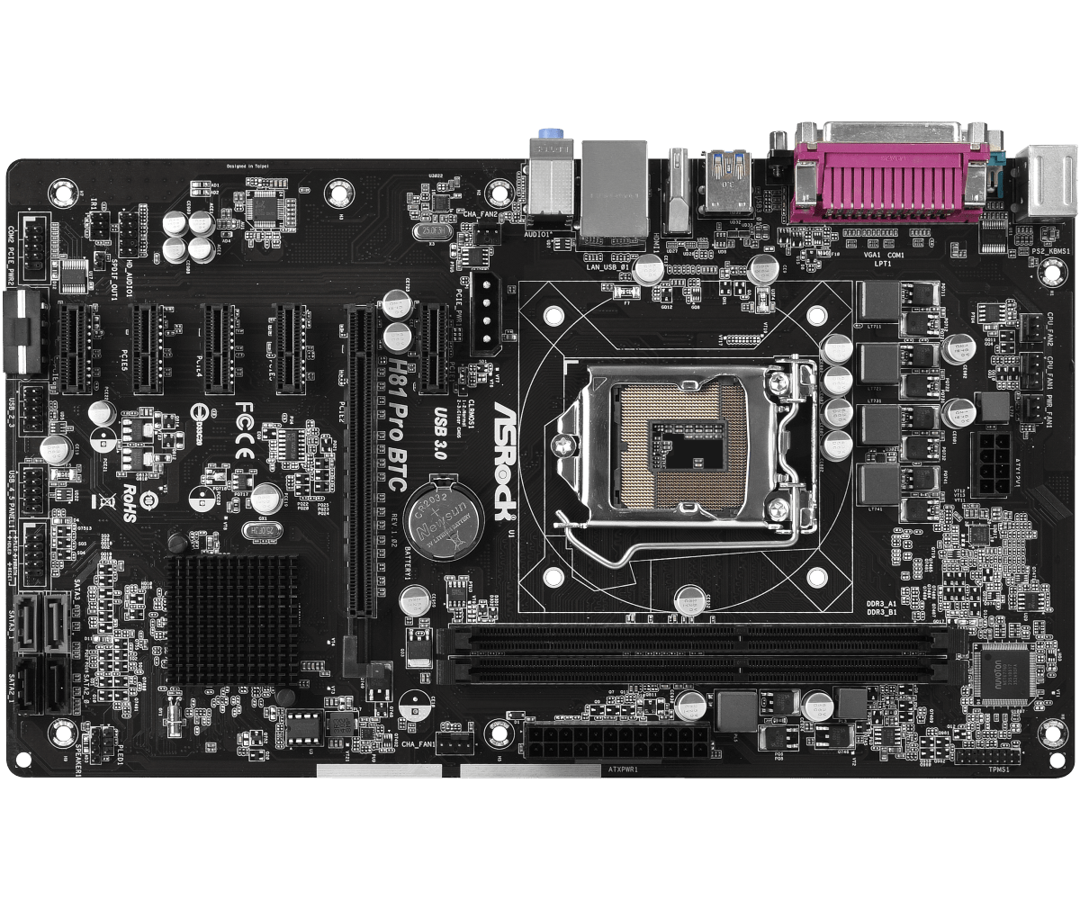 ASRock H81 PRO BTC R Motherboard ATX LGA 6 GPU Mining – Thriftking Computer