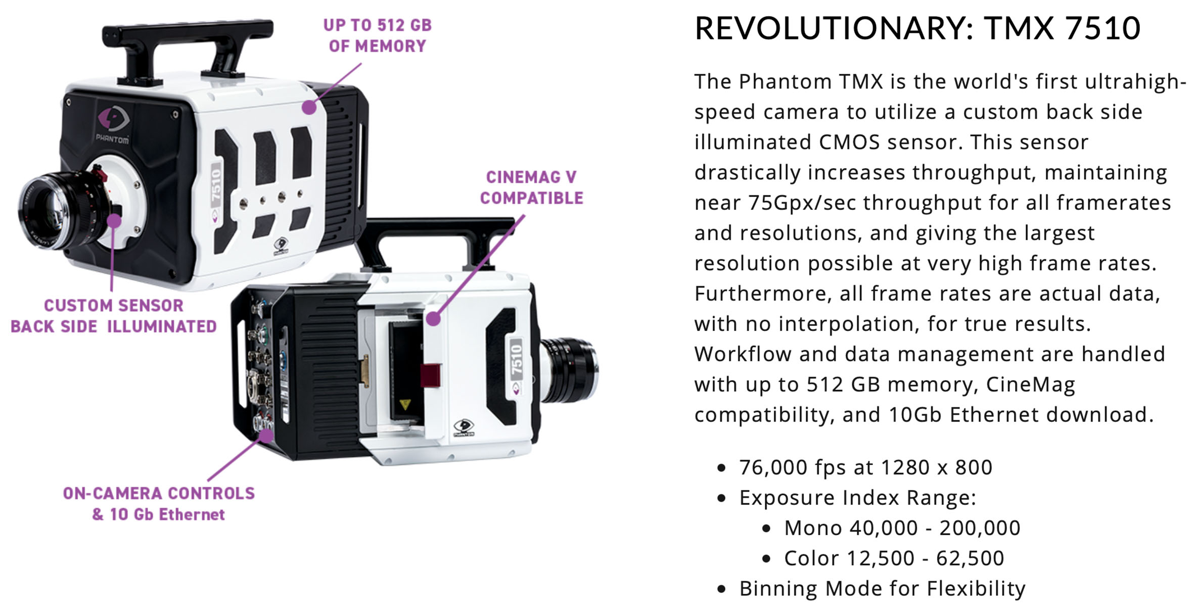 Phantom TMX high-speed cameras | Machine Vision News