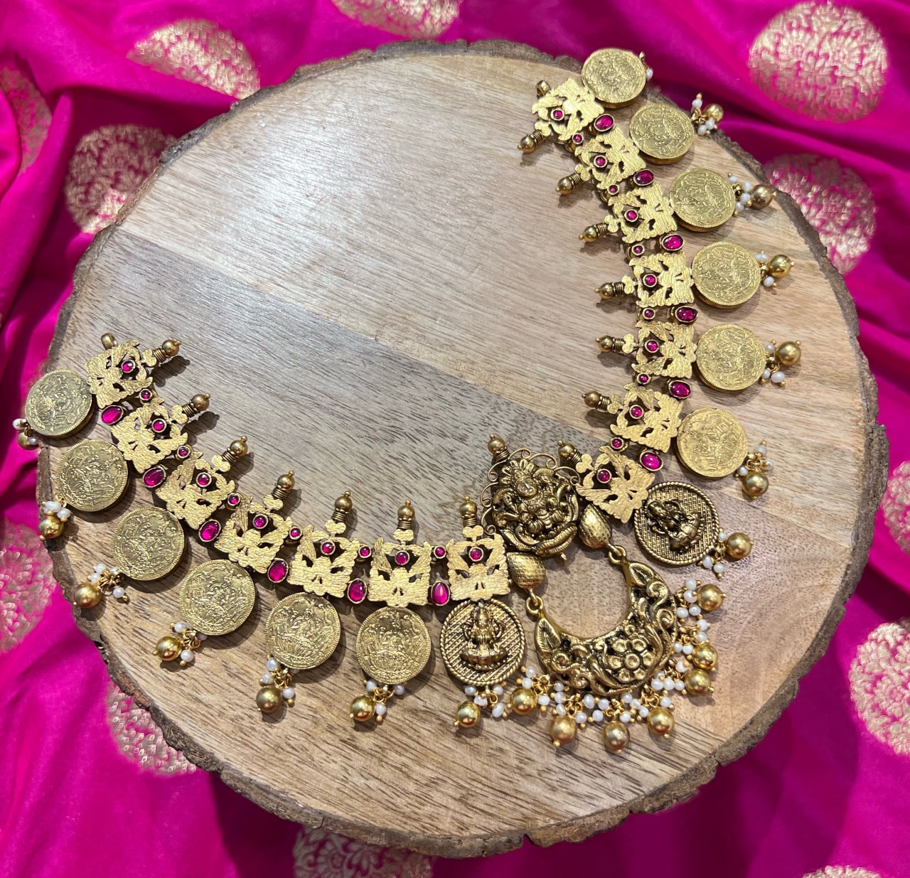 Lakshmi Coin Necklace - Rajatamaya - Online Jewelry Store