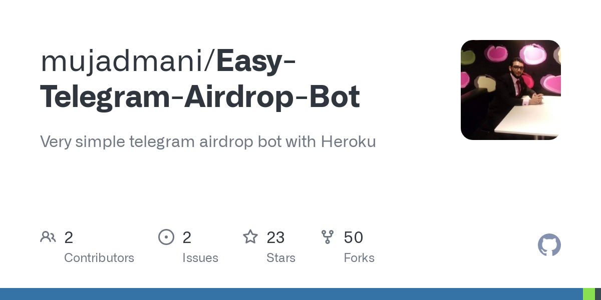 GitHub - mujadmani/Easy-Telegram-Airdrop-Bot: Very simple telegram airdrop bot with Heroku