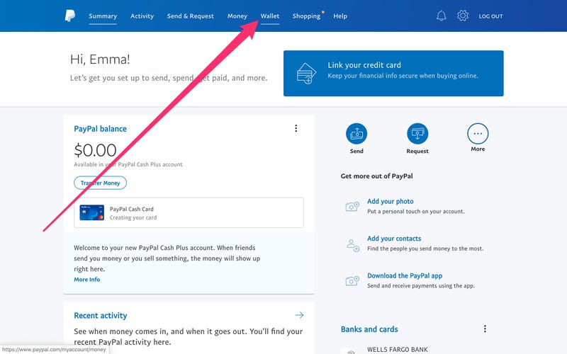 Paypal: How to add a gift card to your account
