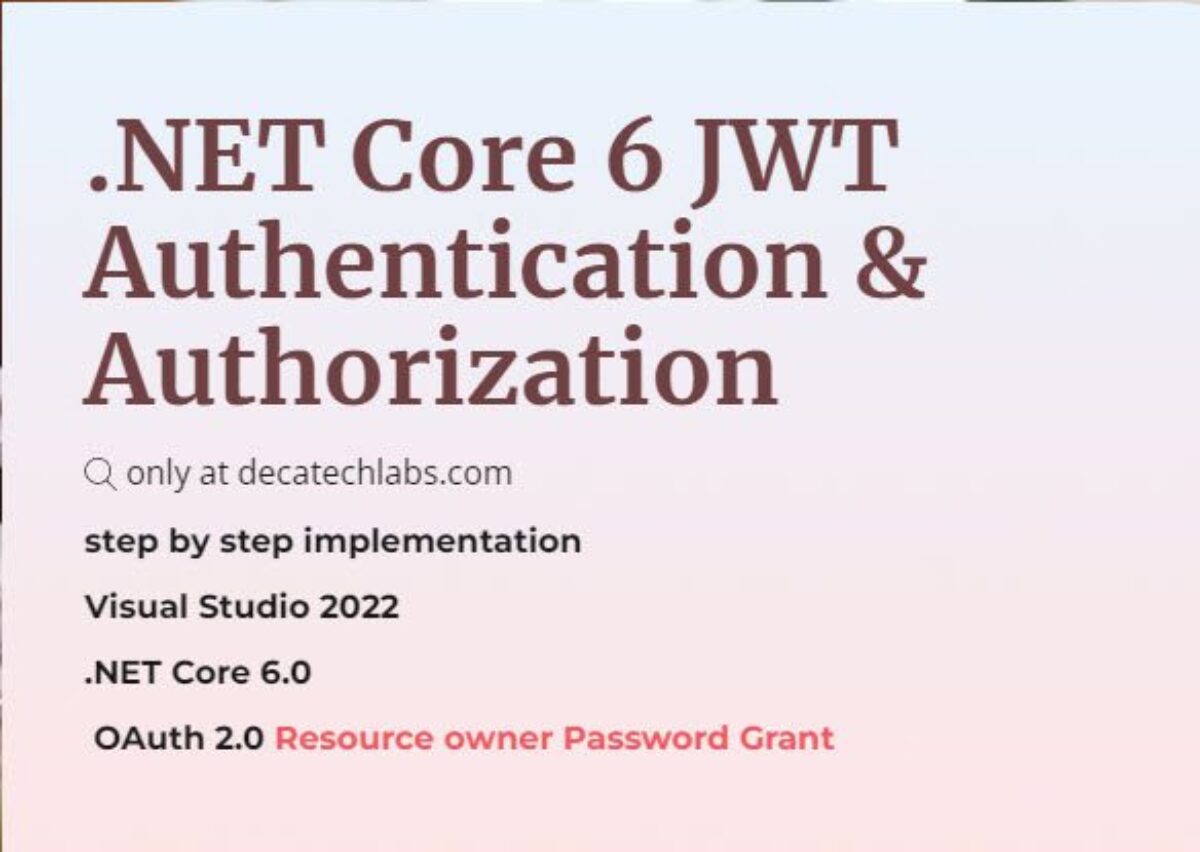 C# JWT Authentication .NET 6