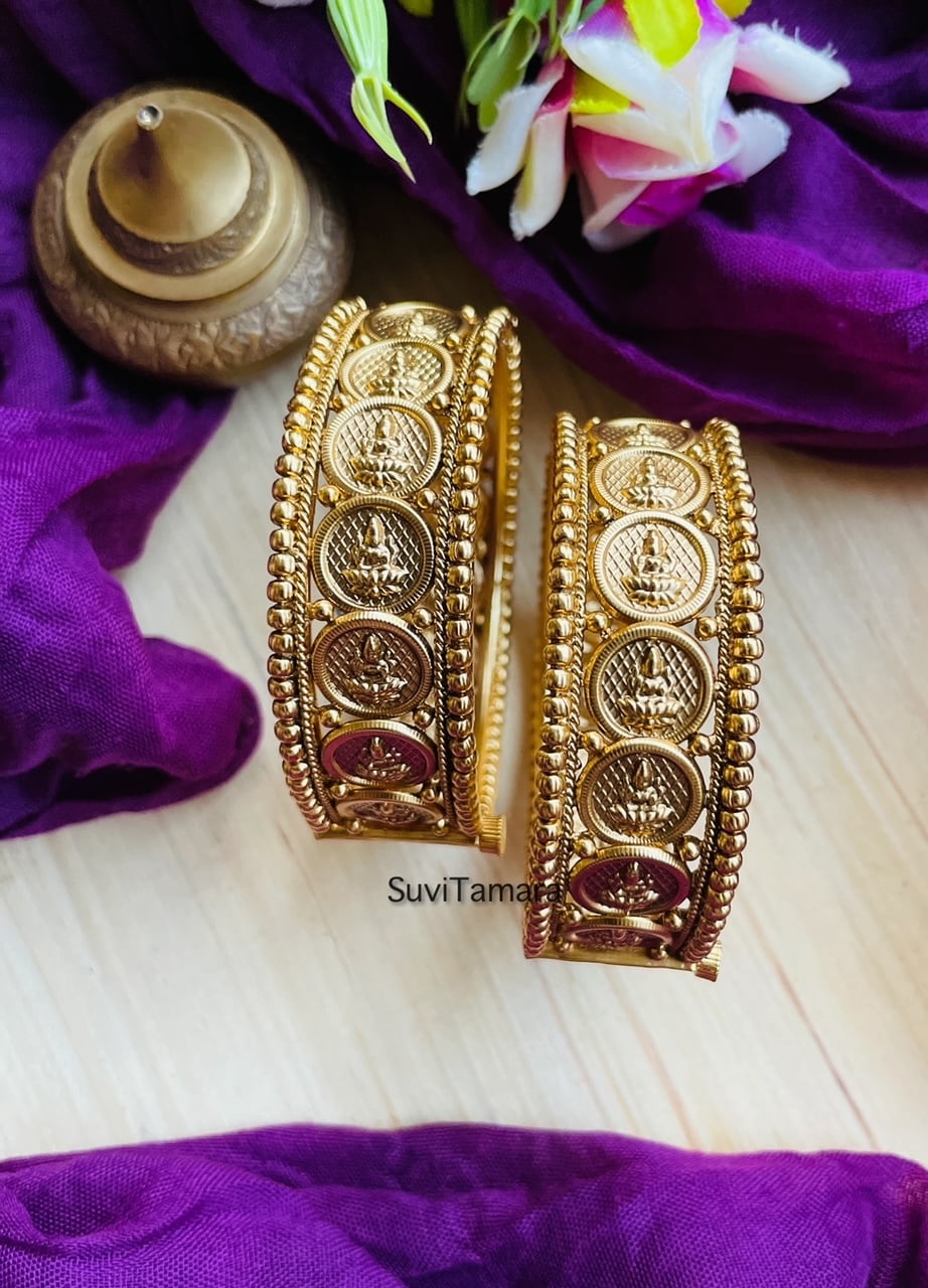 Divine Lakshmi Coin Bangles – Andaaz Jewelers