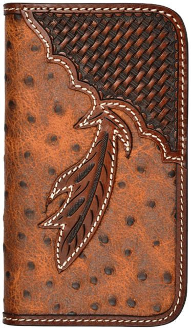 Tony Lama Bifold Wallet Brown Ostrich Texture Leather – G3 Mercantile