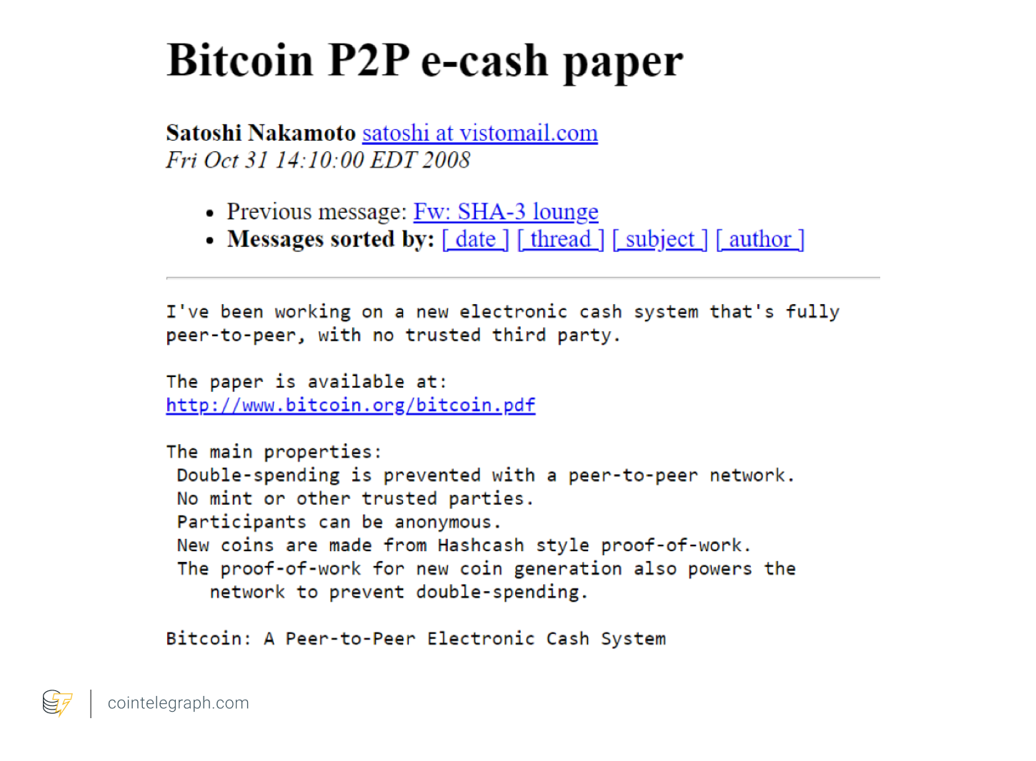 Bitcoin Whitepaper