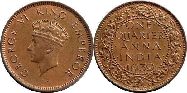 1/4 anna , India - British - Coin value - bitcoinhelp.fun