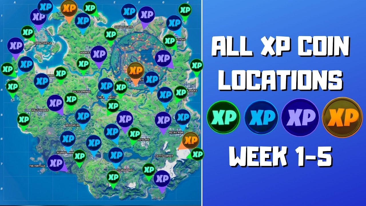 Fortnite - All Season 4 Week 6 XP Coins Locations | Attack of the Fanboy