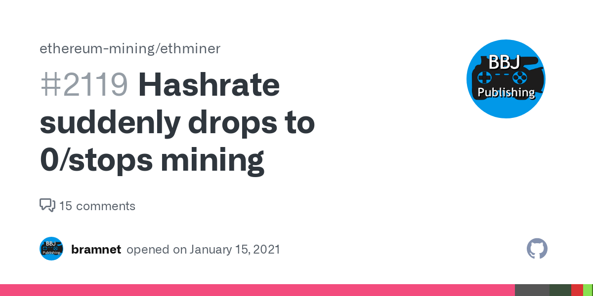 Hashrate suddenly drops to 0/stops mining · Issue # · ethereum-mining/ethminer · GitHub
