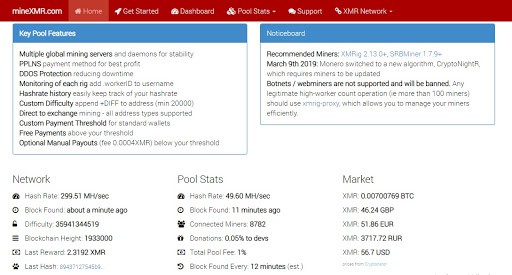 MONERO XMR Mining Pool - HeroMiners