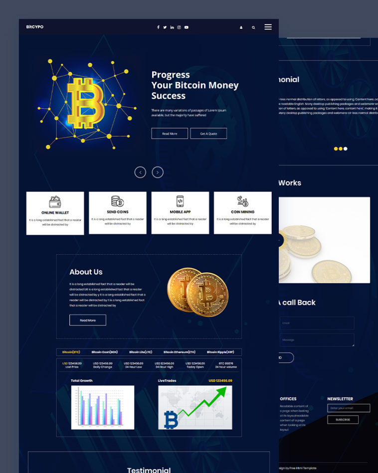 CryptoCoin - Free Bootstrap Crypto Business HTML Website Template