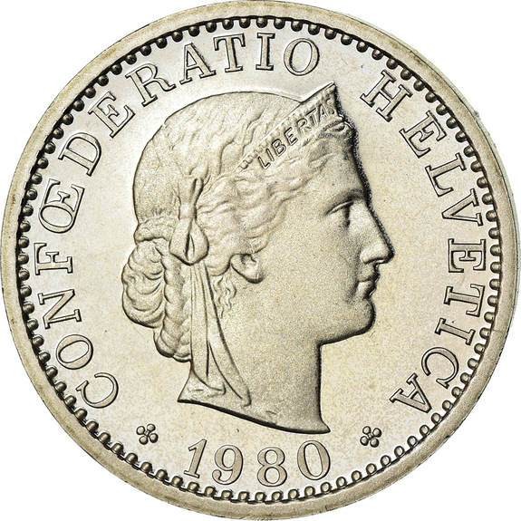 What is the worth of Confoederatio Helvetica 20 coin? - Answers