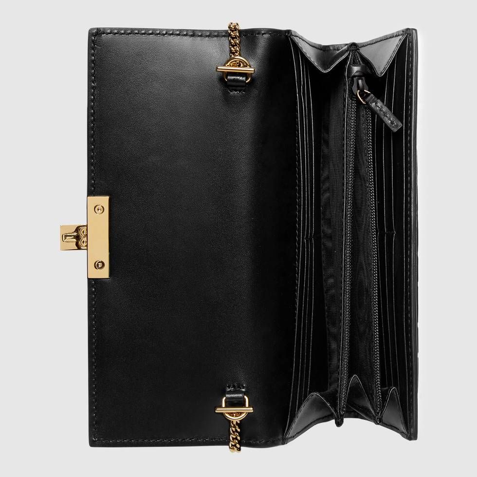 Gucci Padlock Continental Wallet on a Chain in Black – bitcoinhelp.fun