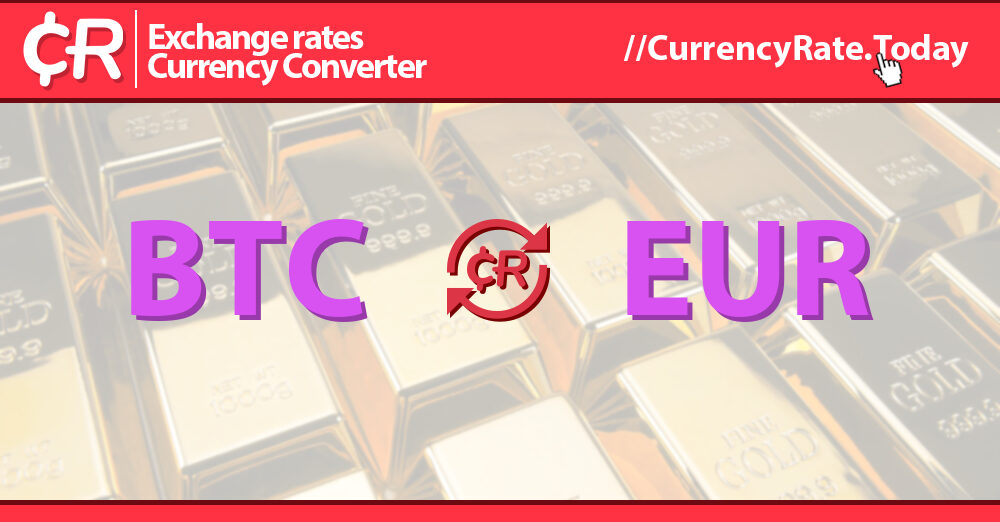 1 Bitcoin to Euro - Price BTC to EUR