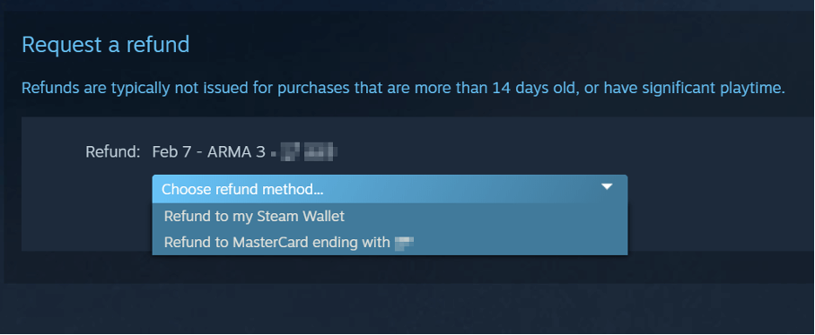 How to Refund a Game on Steam Through Steam Support