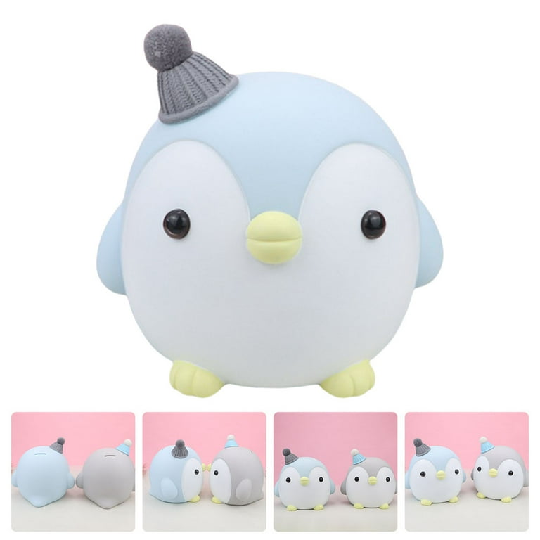 Mirada 25cm Coin Bank Penguin Soft Toy - Turquoise - Manoj Stores