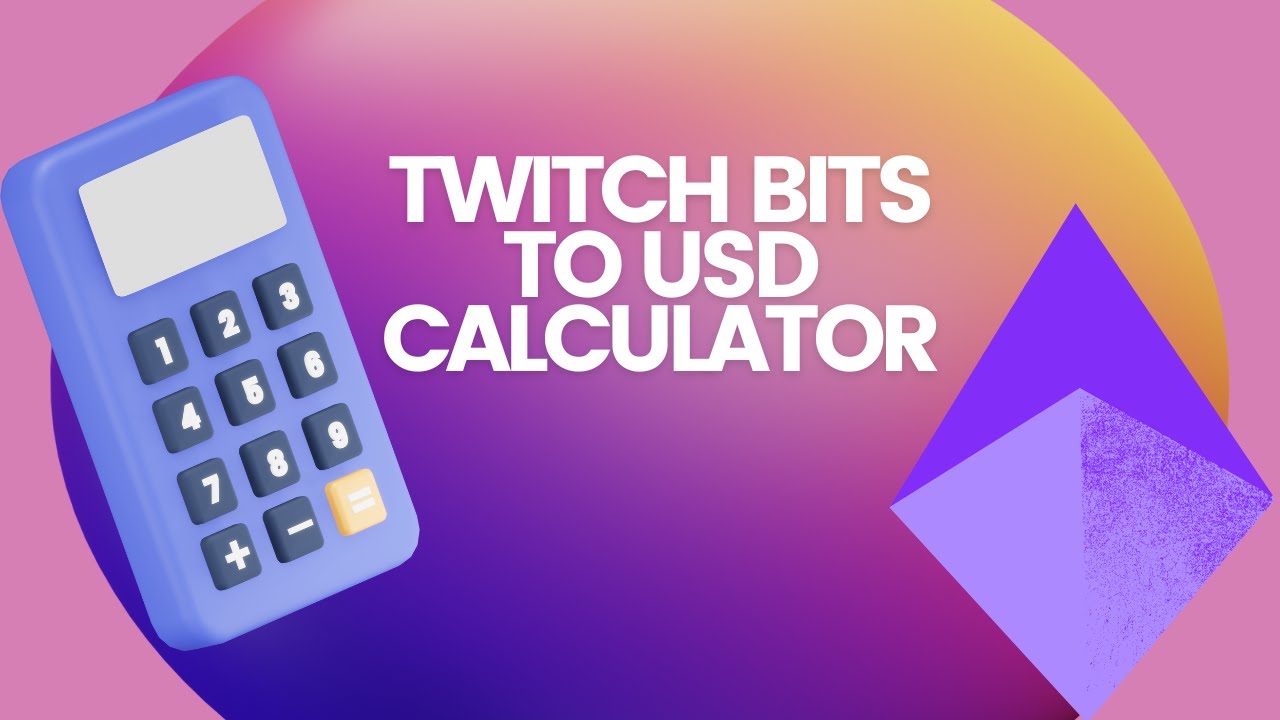 Twitch Bits USD Calculator - Cheer Bits to Dollar Conversion