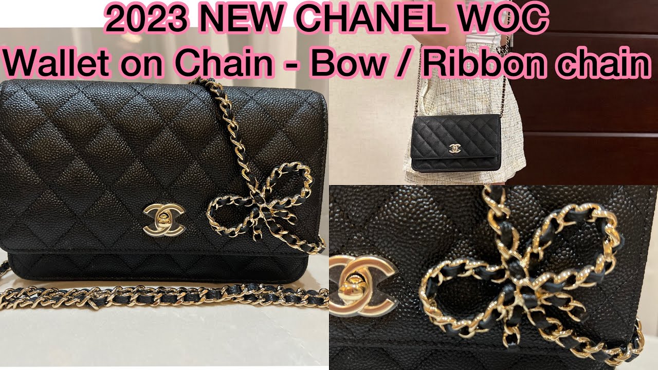 Chanel Wallet on Chain WOC Caviar Black Quilted Leather Bag w/Box | Mightychic