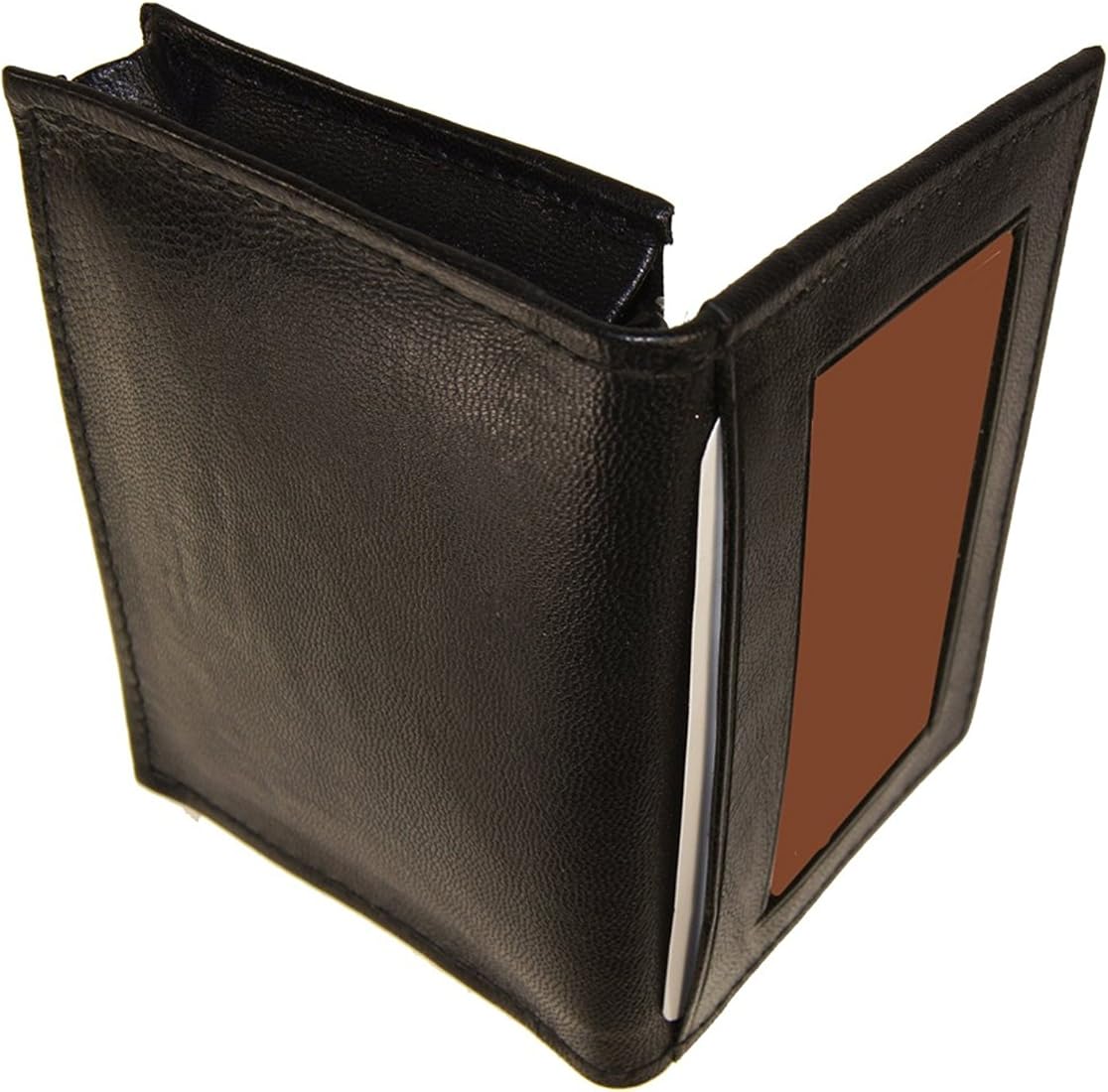 Alpine Swiss Thin Front Pocket Wallet Business Card Case 2 ID Window 6 Card Slot - Alpine Swiss