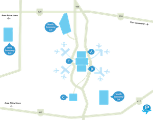Orlando International Airport - South Park Place (Economy Lot) - Parking Lot