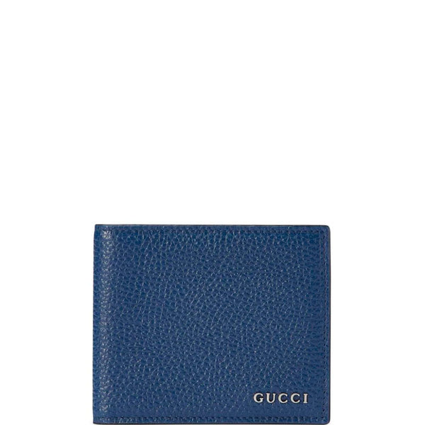 GUCCI Men's Leather Bifold Coin Wallet With Interlock GG Logo Black/Bl – LussoCitta